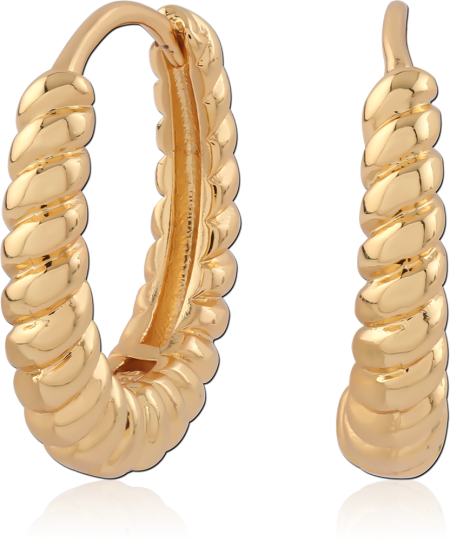 GOLD PLATED 18K STERLING SILVER 925 HUGGIES