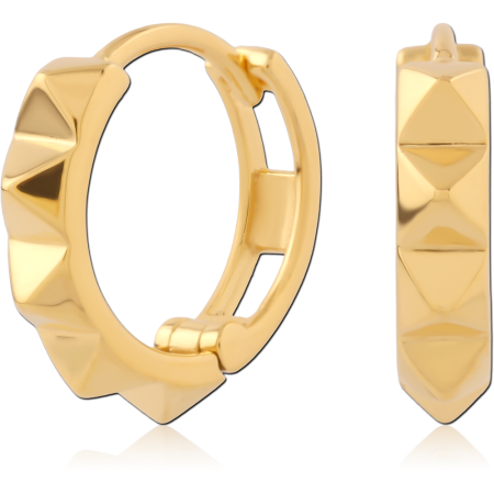 316L GOLD PVD COATED SURGICAL STEEL HUGGIES PAIR