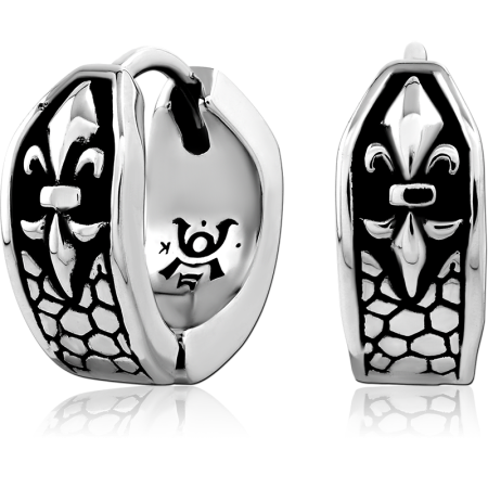 SURGICAL STEEL KOOL KATANA HUGGIES PAIR - FLEUR DE LIS