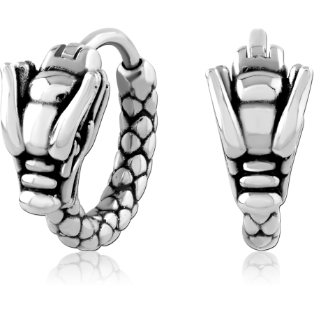 316L SURGICAL STEEL HUGGIE EARRINGS ARMORED TALON SCALES
