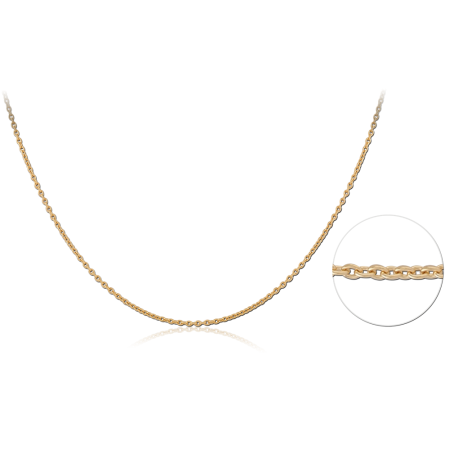 GOLD PLATED 18K STERLING SILVER 925 NECKLACE FINE OVAL LINK CHAIN