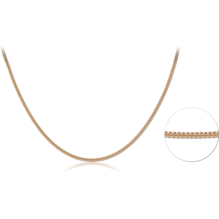 GOLD PLATED 18K STERLING SILVER 925 NECKLACE THICK CURB LINK CHAIN