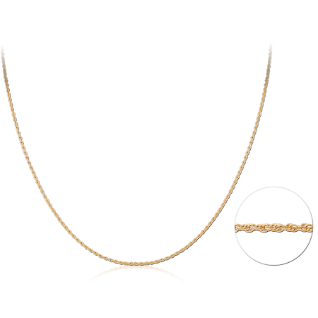 GOLD PLATED 18K STERLING SILVER 925 NECKLACE ROPE CHAIN CLASSIC LINK