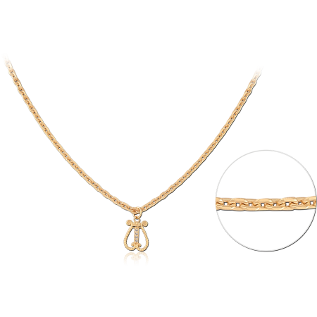 GOLD PLATED 18K STERLING SILVER 925 NECKLACE MINIMAL GEOMETRIC OUTLINE PENDANT