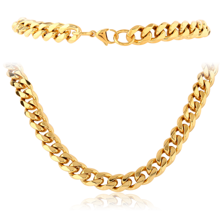 GOLD PVD COATED SURGICAL STEEL NECKLACE