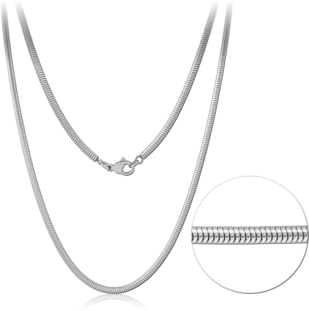 STAINLESS STEEL NECKLACE SNAKE CHAIN