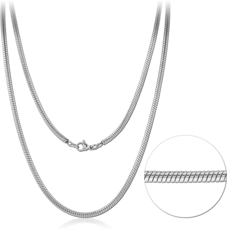 316L STAINLESS STEEL NECKLACE FLAT CURB CHAIN