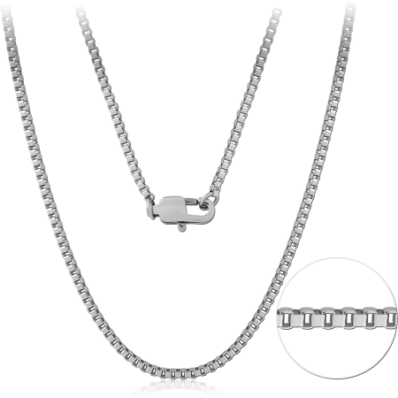 STAINLESS STEEL NECKLACE BOX CHAIN