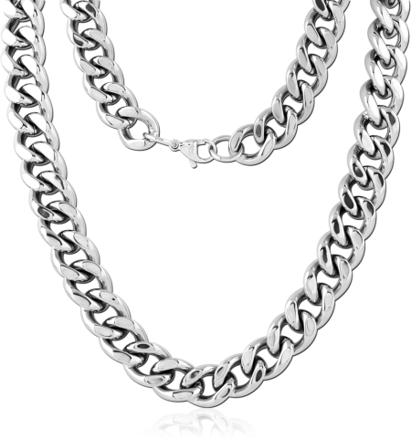 316L STAINLESS STEEL NECKLACE THICK CURB CHAIN