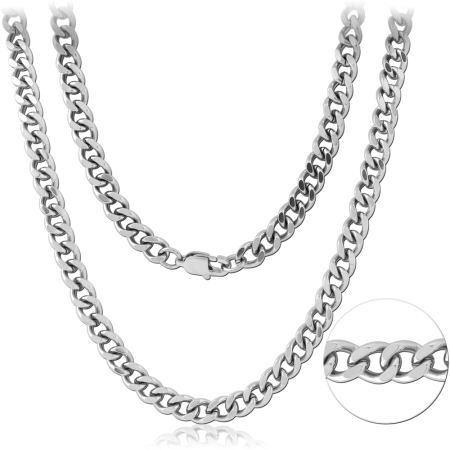 316L STAINLESS STEEL NECKLACE CURB CHAIN