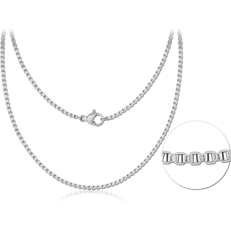 STAINLESS STEEL NECKLACE CHAIN ROLO LINK