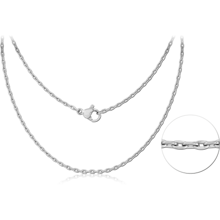 STAINLESS STEEL NECKLACE CHAIN CABLE LINK