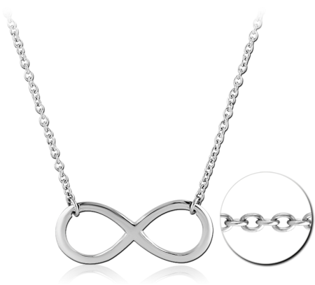SURGICAL STEEL NECKLACE WITH PENDANT - INFINITY