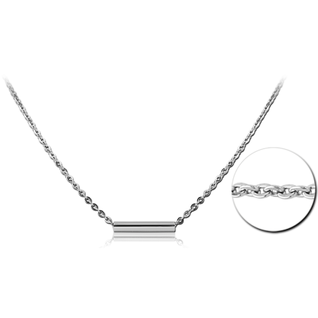 SURGICAL STEEL NECKLACE WITH PENDANT - BARS