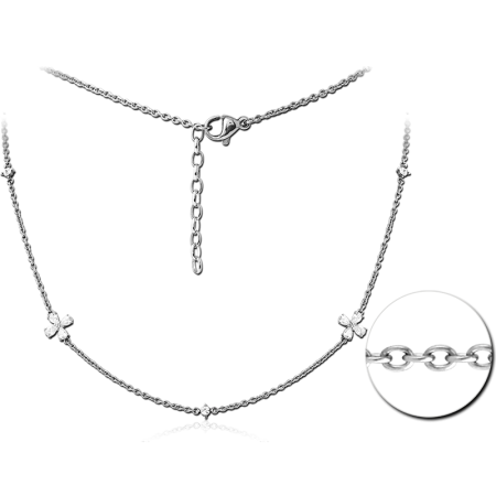 316L SURGICAL STEEL JEWELED NECKLACE