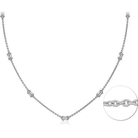 SURGICAL STEEL JEWELED NECKLACE