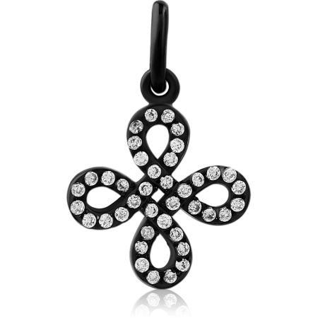 STERLING SILVER 925 BLACK PVD COATED PENDANT