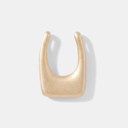 GOLD PLATED 18K STERLING SILVER 925 PENDANT U SHAPE MINIMALIST DESIGN