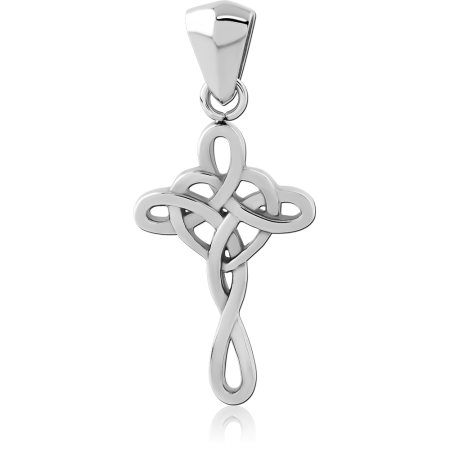 316L SURGICAL STEEL PENDANT CELTIC KNOT CROSS OPENWORK