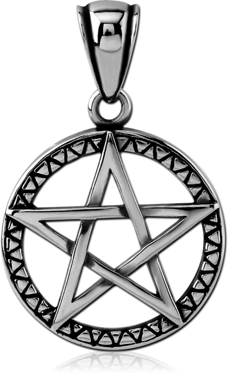 SURGICAL STEEL PENDANT WITH BALE - STAR