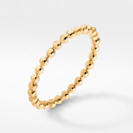 316L GOLD PVD COATED SURGICAL STEEL RING - BALLS