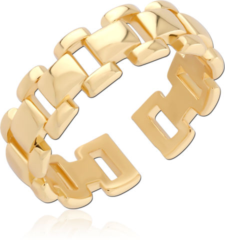 STERLING SILVER 925 GOLD PLATED JEWELED RING