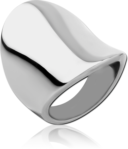 SURGICAL STEEL RING - WIDE CONCAVE