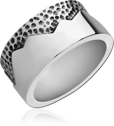 SURGICAL STEEL RING - MOUNTAINS