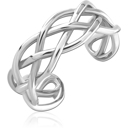316L SURGICAL STEEL RING WOVEN KNOT BAND