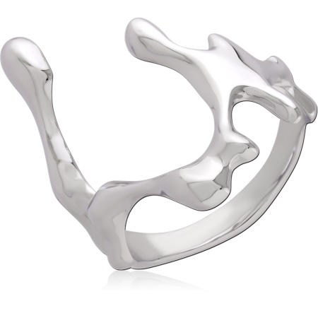316L SURGICAL STEEL RING ORGANIC OPEN BAND