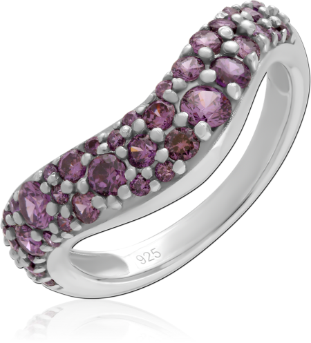 STERLING SILVER 925 NATURAL STONE CLUSTER RING