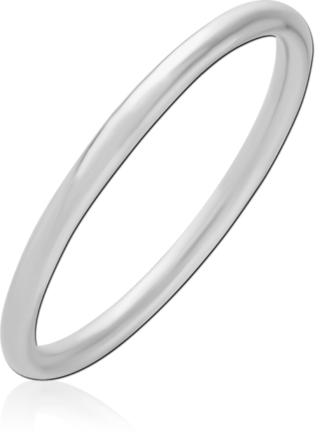 316L SURGICAL STEEL RING PLAIN POLISHED BAND