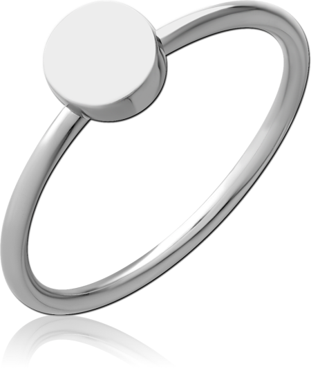 316L SURGICAL STEEL RING FLAT DISC