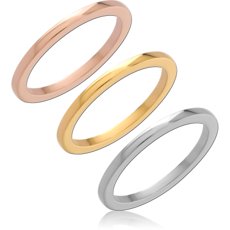 SURGICAL STEEL WIRE CUT THREE TONE RING