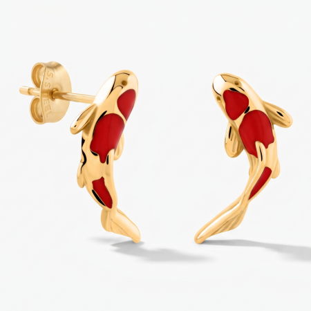 GOLD PVD COATED SURGICAL STEEL EAR STUDS PAIR