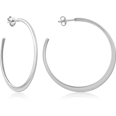 STERLING SILVER 925 RHODIUM PLATED EAR STUDS PAIR