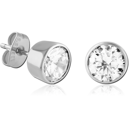 SURGICAL STEEL JEWELED EARRINGS
