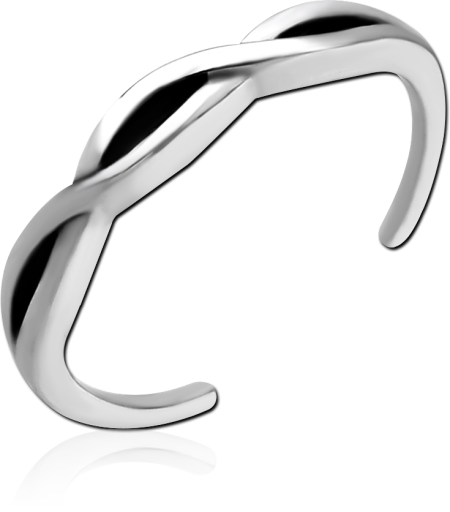 SURGICAL STEEL TOE RING - TWIST