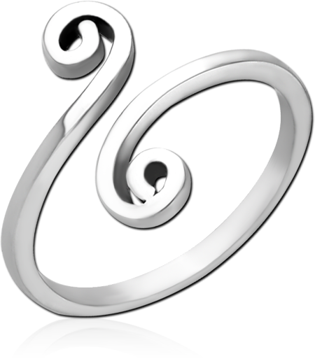SURGICAL STEEL TOE RING - SWIRL